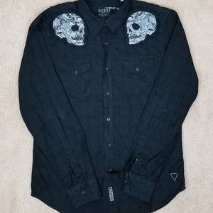 Guess Vintage western skull button-down